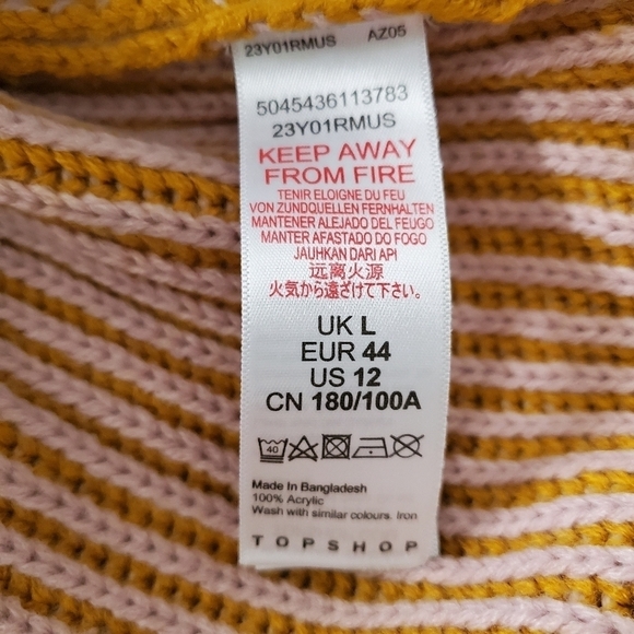 NEW Topshop Mock Neck Sweater Mustard Yellow - Picture 4 of 5